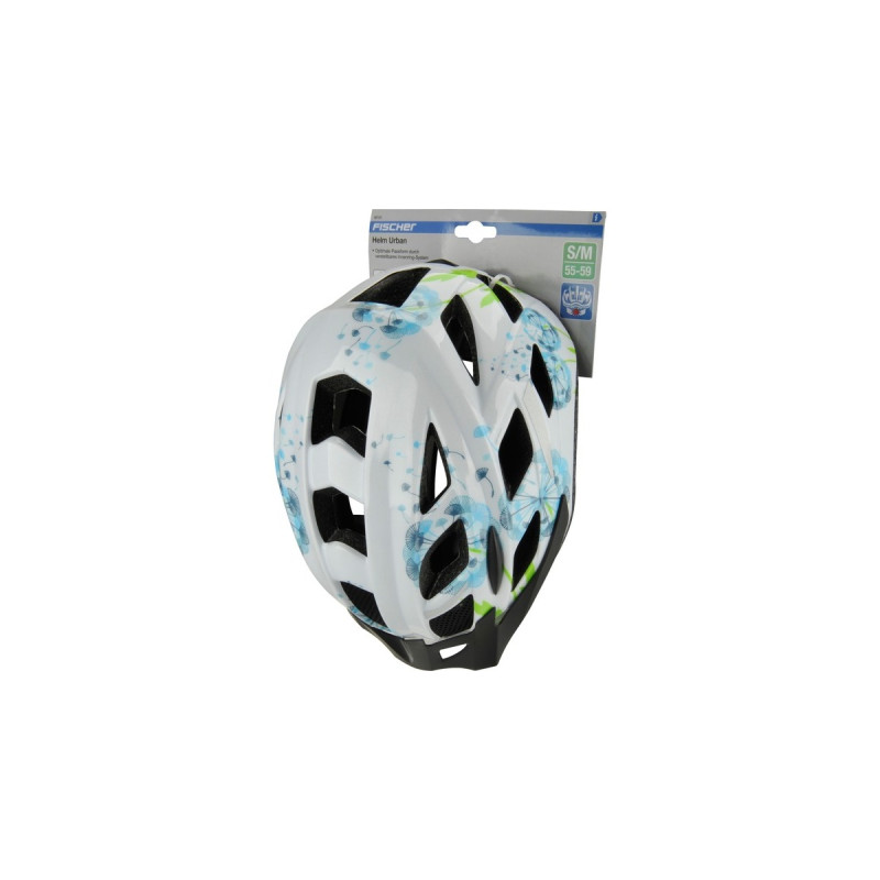 FISCHER Fahrrad Urban Flower, Helm(weiß, Größe S/M)
