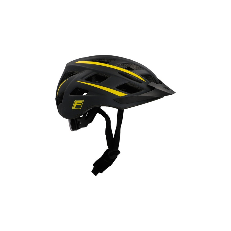 FISCHER Fahrrad Urban Montis, Helm(schwarz/gelb, Größe 52-59 cm)