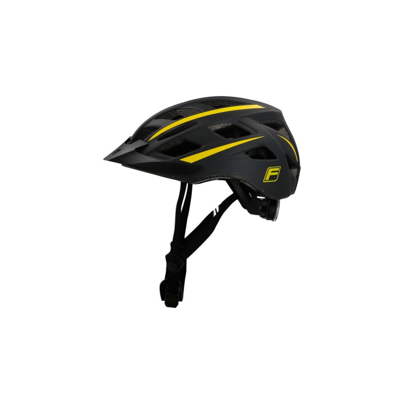 FISCHER Fahrrad Urban Montis, Helm(schwarz/gelb, Größe 52-59 cm)