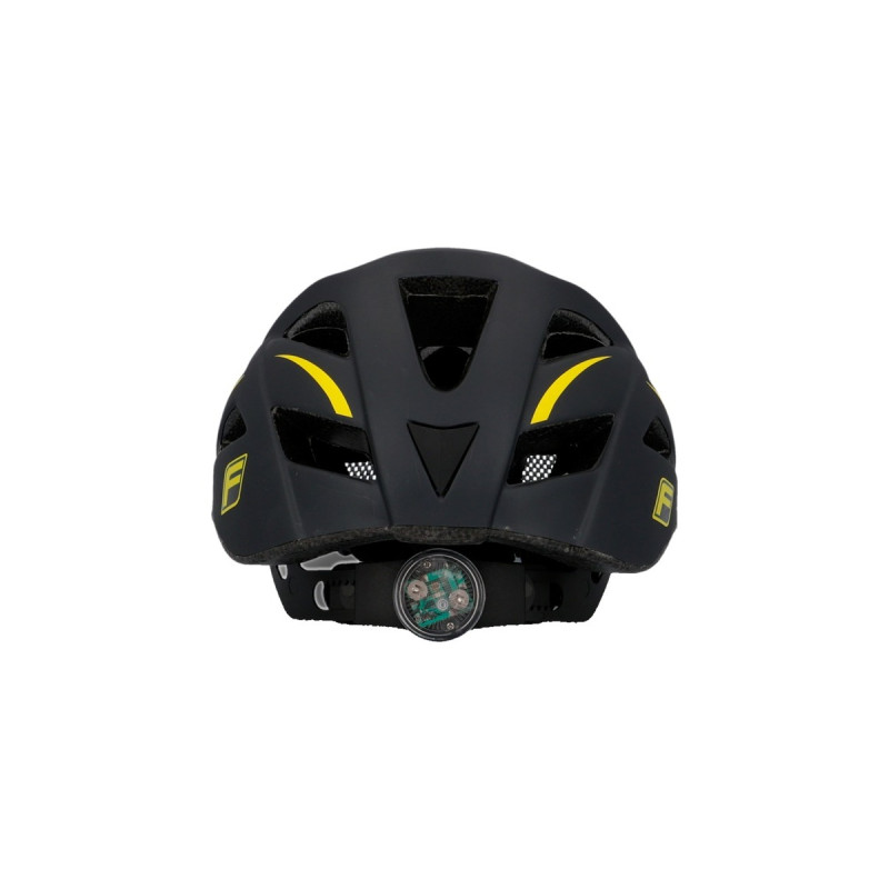 FISCHER Fahrrad Urban Montis, Helm(schwarz/gelb, Größe 58-61 cm)