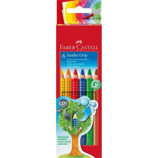 Faber-Castell Jumbo Grip Buntstift, 6er Kartonetui, Set(6 Stück)