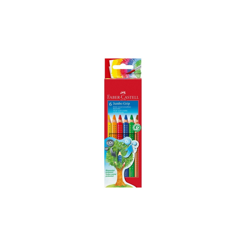 Faber-Castell Jumbo Grip Buntstift, 6er Kartonetui, Set(6 Stück)