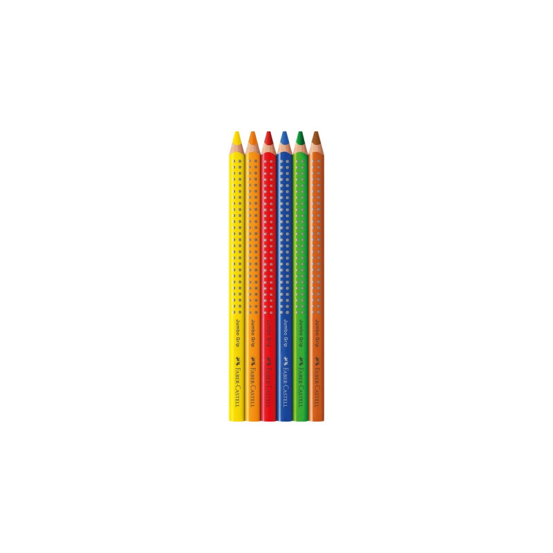 Faber-Castell Jumbo Grip Buntstift, 6er Kartonetui, Set(6 Stück)