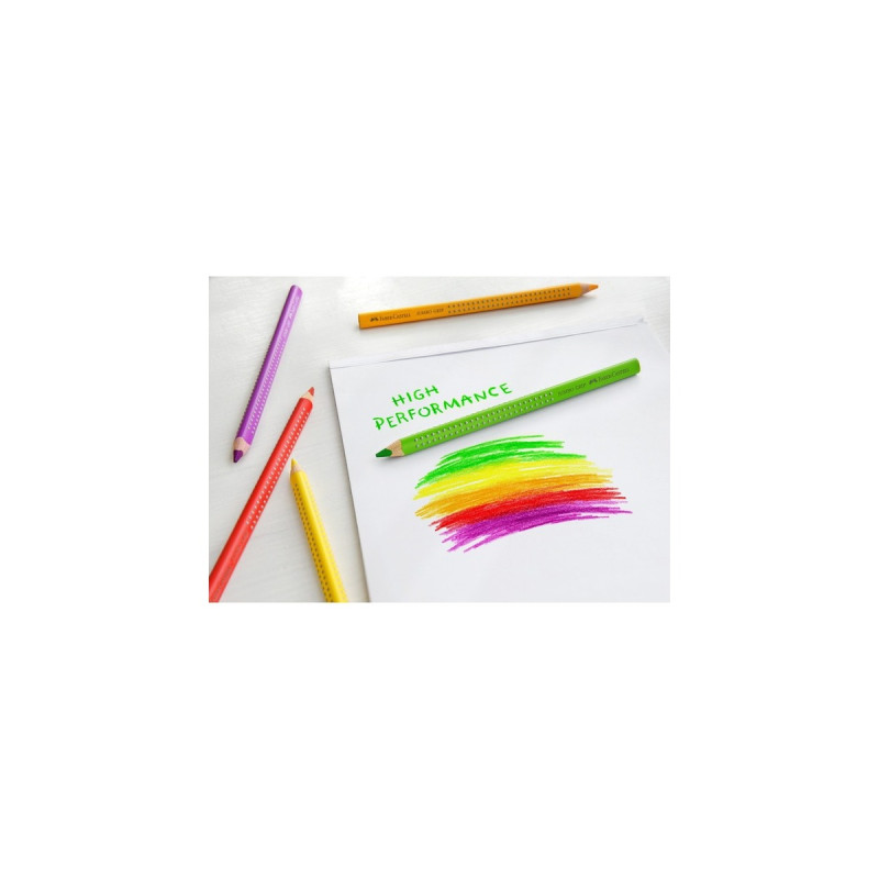 Faber-Castell Jumbo Grip Buntstift, 6er Kartonetui, Set(6 Stück)
