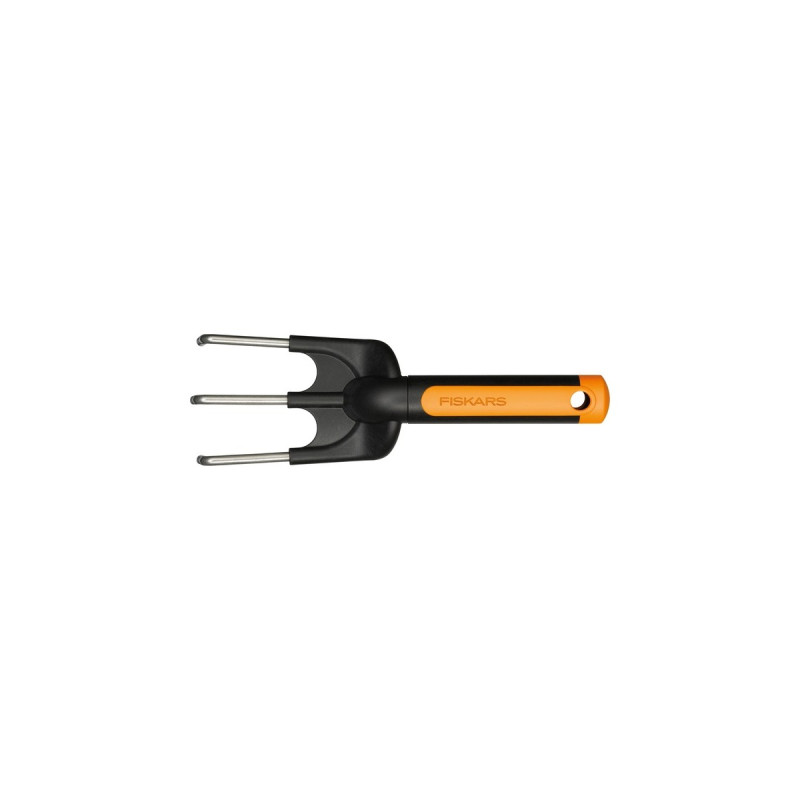 Fiskars Blumenrechen Premium(schwarz/orange, 8cm)