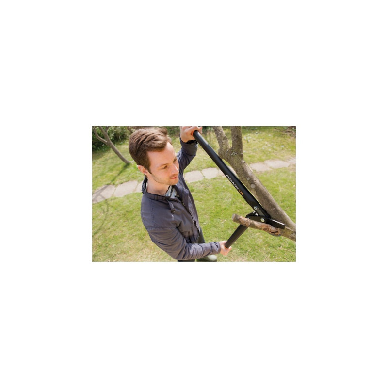 Fiskars PowerGear II Bypass Getriebe-Astschere L78(schwarz/orange)