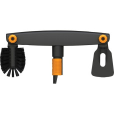 Fiskars QuikFit Dachrinnenreiniger, Besen(schwarz/orange, 4,5cm)