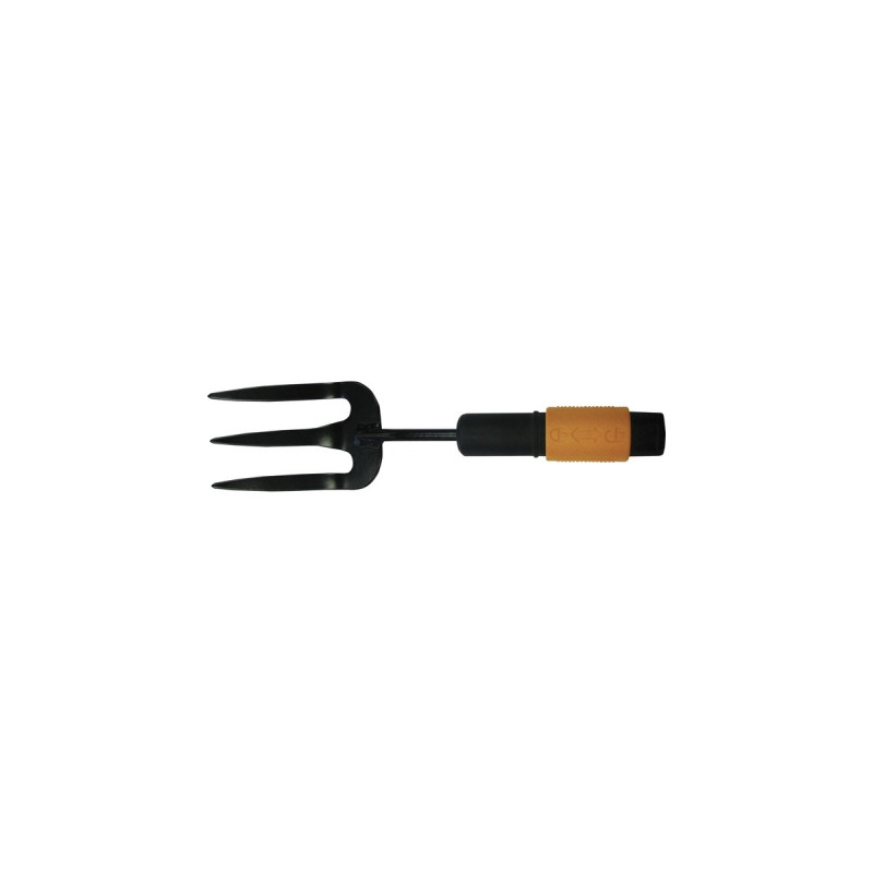 Fiskars QuikFit Pflanzgabel(schwarz/orange, 7,5cm)