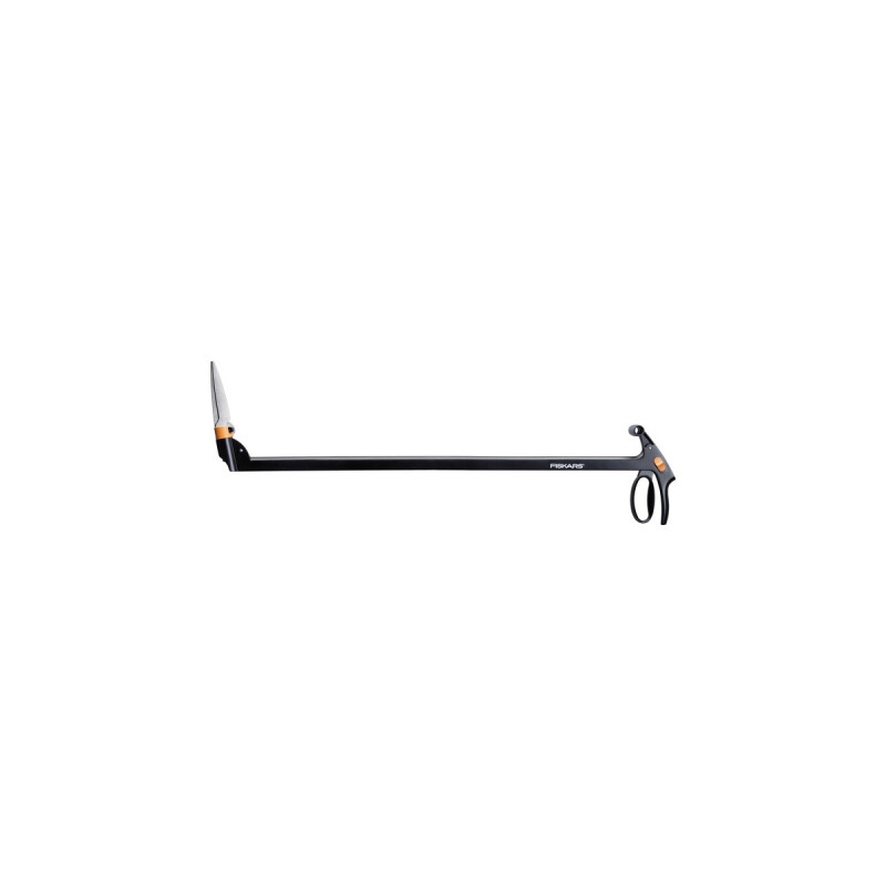 Fiskars Rasenkantenschere Servo-System GS46, Grasschere(schwarz, mit Stiel)