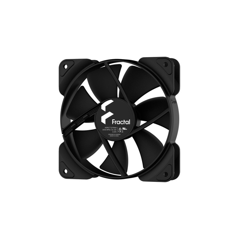 Fractal Design Aspect 12 PWM Black, Gehäuselüfter(schwarz)