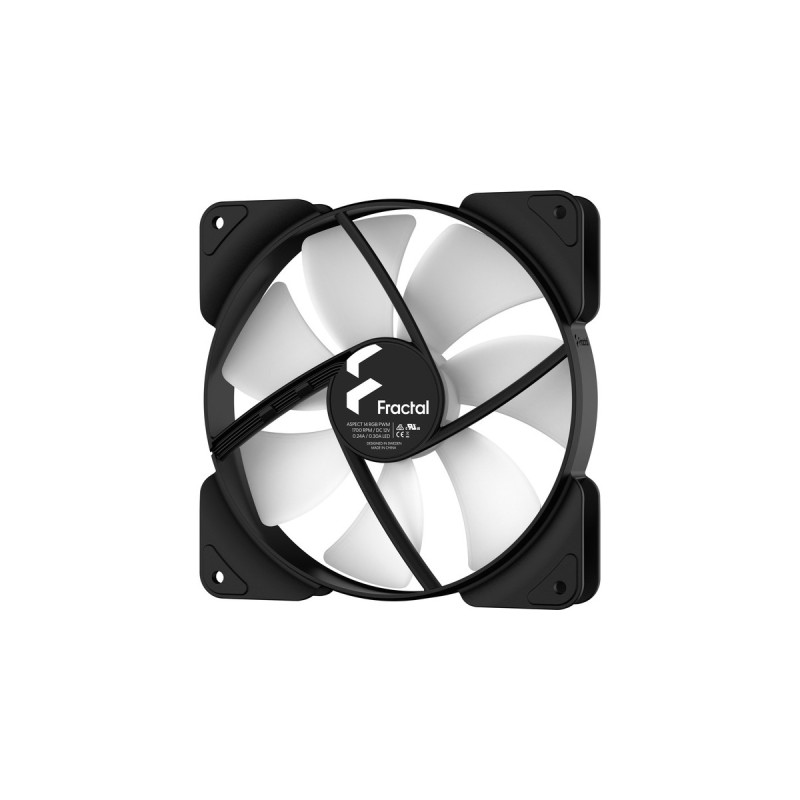 Fractal Design Aspect 14 RGB PWM Black Frame 3er, Gehäuselüfter(schwarz/weiß, 3er Pack)