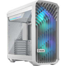 Fractal Design Compact RGB White TG Clear, Tower-Gehäuse(weiß, Tempered Glass)