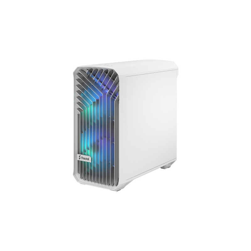 Fractal Design Compact RGB White TG Clear, Tower-Gehäuse(weiß, Tempered Glass)