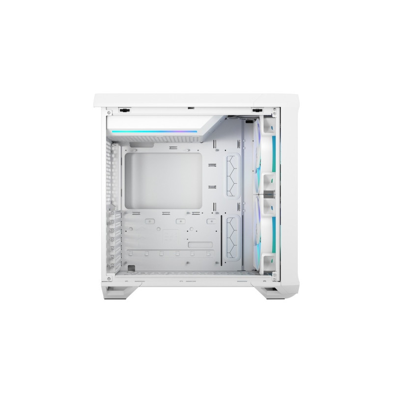 Fractal Design Compact RGB White TG Clear, Tower-Gehäuse(weiß, Tempered Glass)