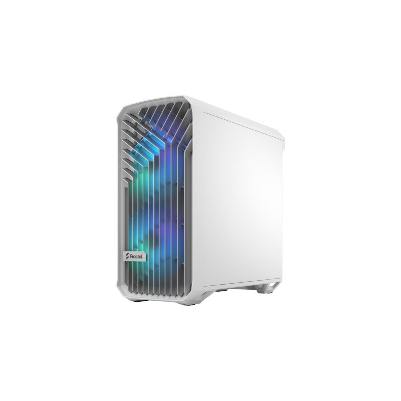 Fractal Design Compact RGB White TG Clear, Tower-Gehäuse(weiß, Tempered Glass)