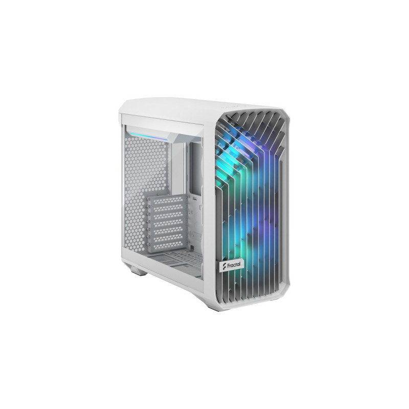 Fractal Design Compact RGB White TG Clear, Tower-Gehäuse(weiß, Tempered Glass)