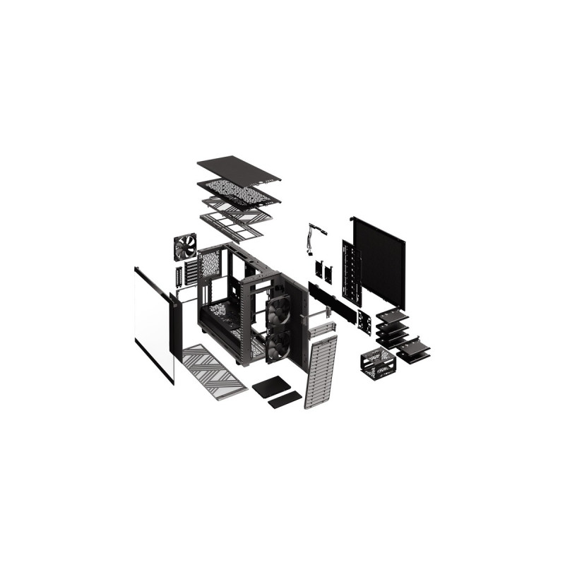 Fractal Design Define 7 Gray TG Light Tint, Tower-Gehäuse(grau, Tempered Glass)