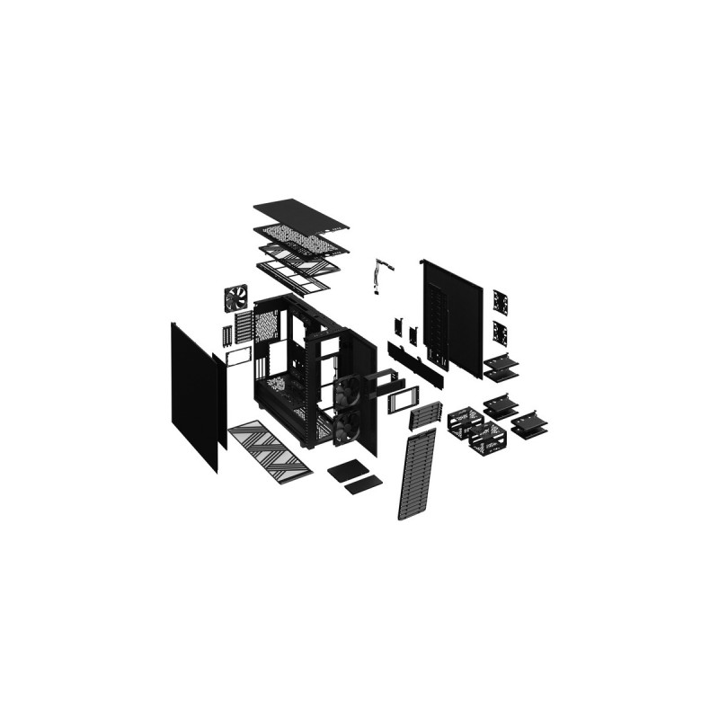 Fractal Design Define 7 XL Black Solid, Big-Tower-Gehäuse(schwarz)