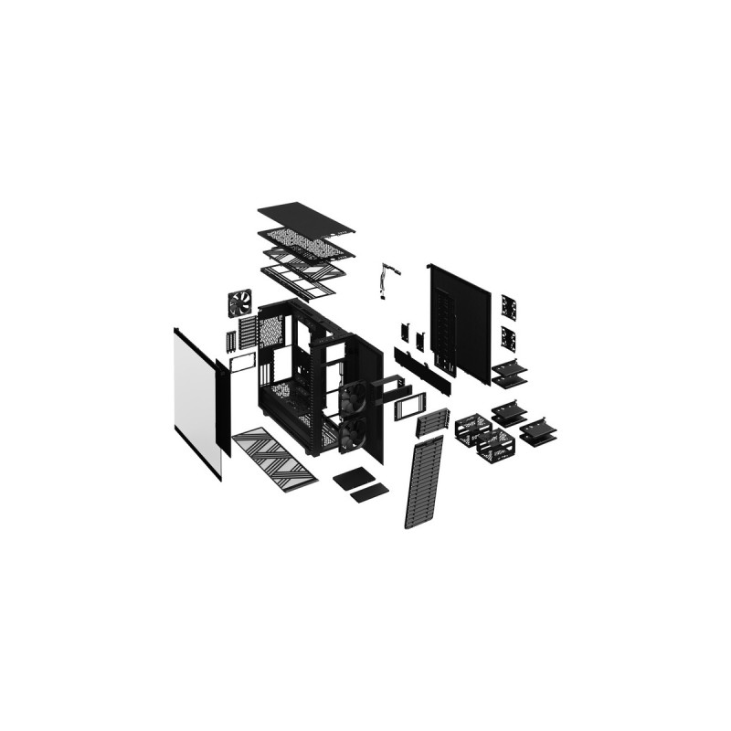 Fractal Design Define 7 XL Black TG Light Tint, Big-Tower-Gehäuse(schwarz, Tempered Glass)