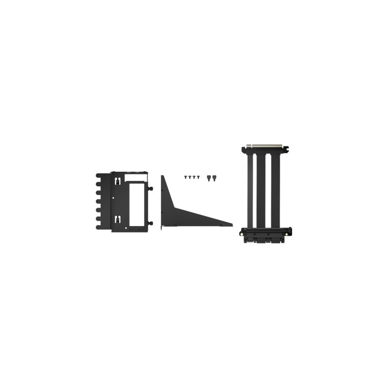 Fractal Design Flex 2 PCIe 4.0 x16 Black, Halterung + Verlängerungskabel(schwarz, 19,5cm)