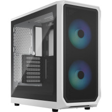 Fractal Design Focus 2 RGB White TG Clear Tint, Tower-Gehäuse(weiß, Tempered Glass)