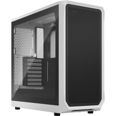Fractal Design Focus 2 White TG Clear Tint, Tower-Gehäuse(weiß, Tempered Glass)