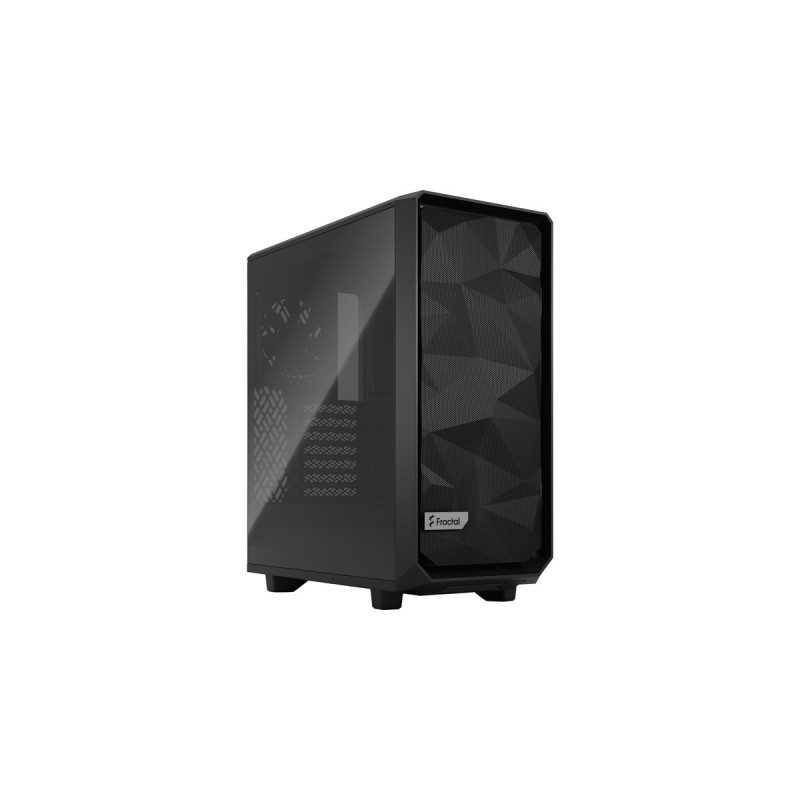 Fractal Design Meshify 2 Compact Black TG Light Tint, Tower-Gehäuse(schwarz, Tempered Glass)