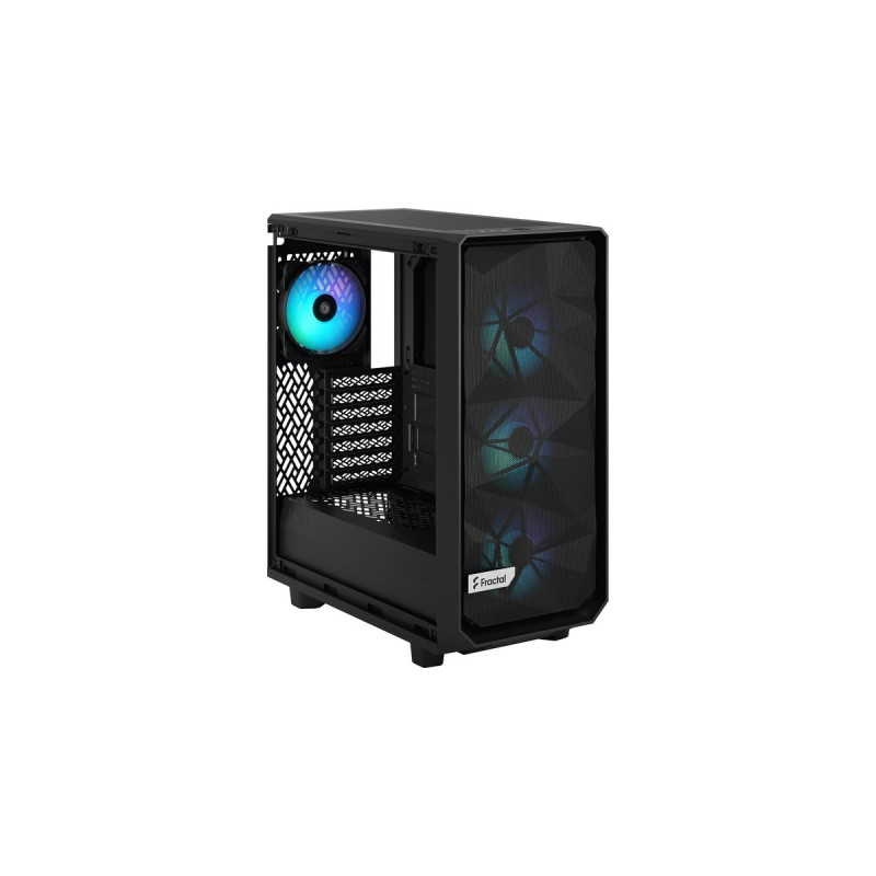Fractal Design Meshify 2 Compact RGB Black TG Light Tint, Tower-Gehäuse(schwarz, Tempered Glass)