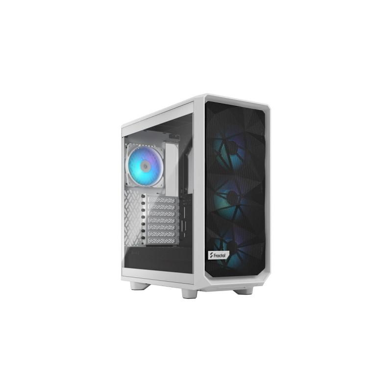 Fractal Design Meshify 2 Compact RGB White TG Clear Tint, Tower-Gehäuse(weiß, Tempered Glass)
