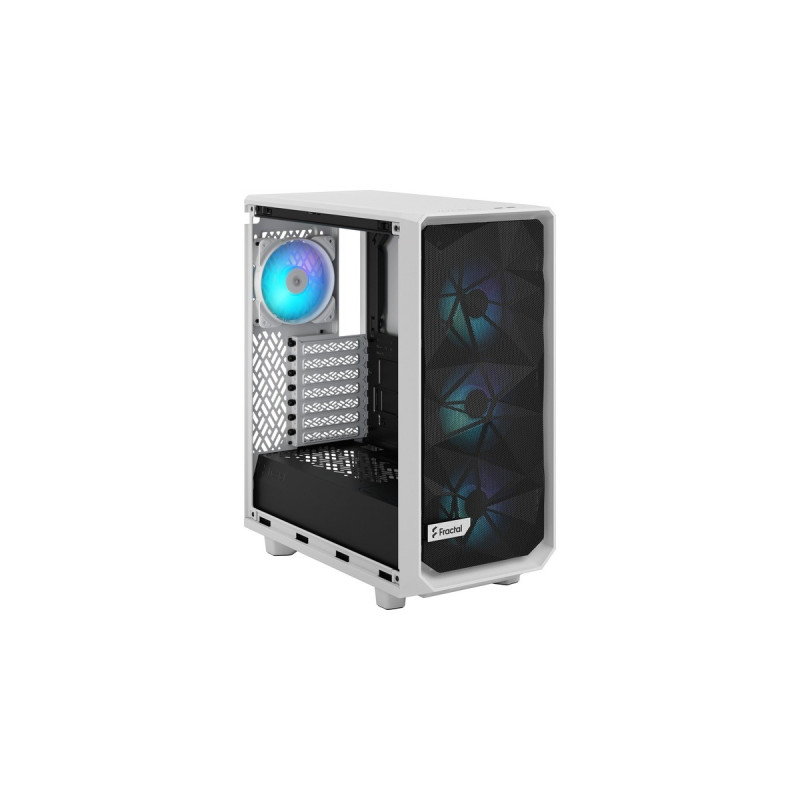 Fractal Design Meshify 2 Compact RGB White TG Clear Tint, Tower-Gehäuse(weiß, Tempered Glass)