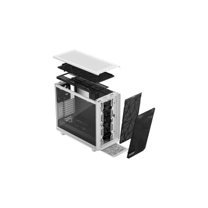Fractal Design Meshify 2 White TG Clear Tint, Tower-Gehäuse(weiß, Tempered Glass)