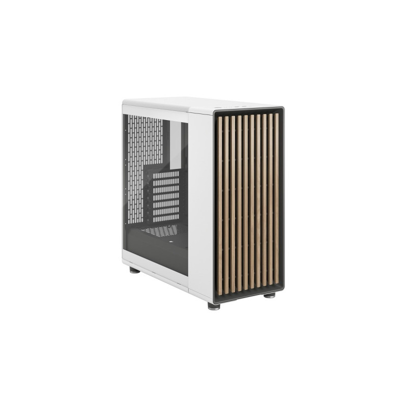 Fractal Design North Chalk White TG Clear, Tower-Gehäuse(weiß, Tempered Glass-Version)