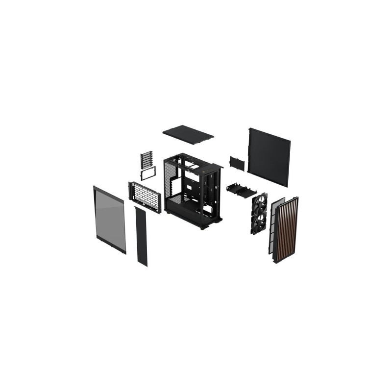 Fractal Design North Charcoal Black TG Dark, Tower-Gehäuse(schwarz, Tempered Glass-Version)