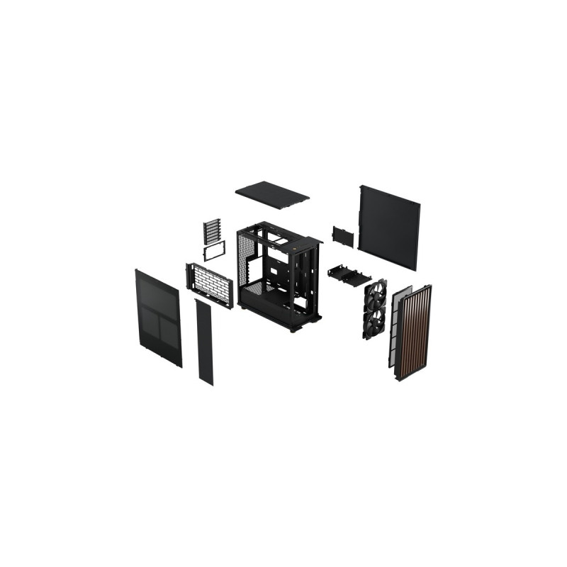 Fractal Design North Charcoal Black, Tower-Gehäuse(schwarz, Mesh-Version)