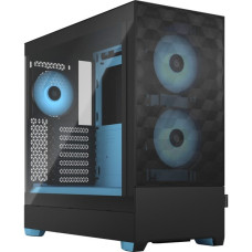 Fractal Design Pop Air RGB Cyan Core TG Clear Tint, Tower-Gehäuse(schwarz/hellblau)