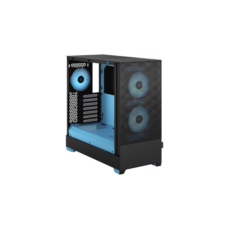 Fractal Design Pop Air RGB Cyan Core TG Clear Tint, Tower-Gehäuse(schwarz/hellblau)