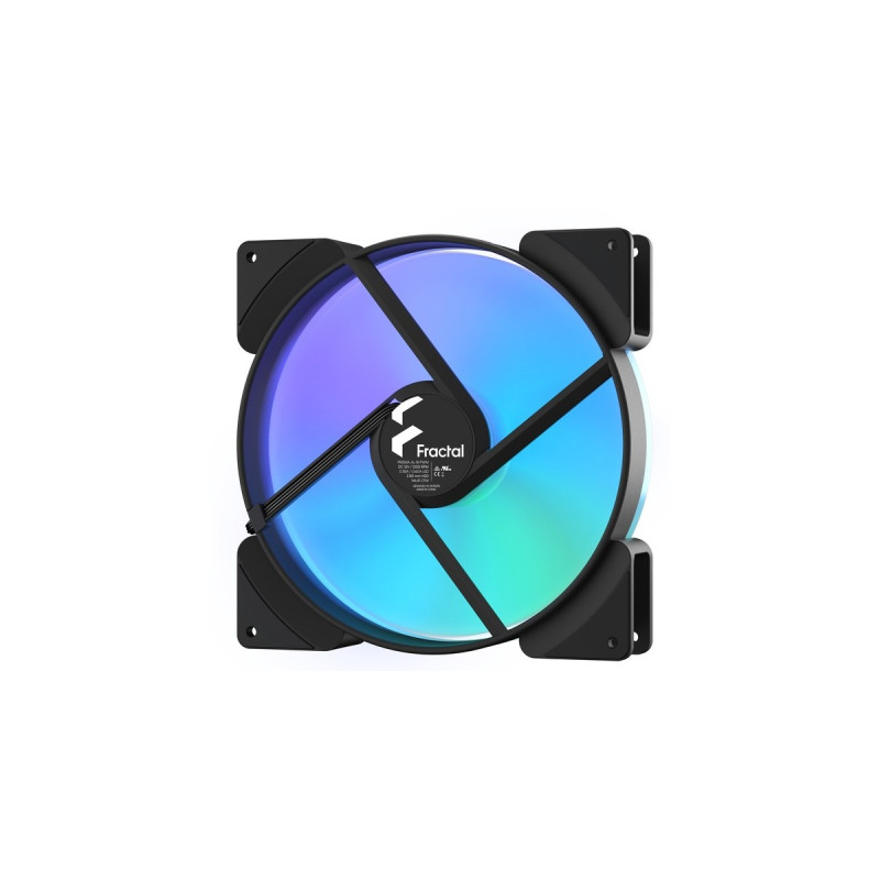 Fractal Design Prisma AL-18 ARGB PWM 2-Pack, Gehäuselüfter(schwarz/weiß, 2er Pack)
