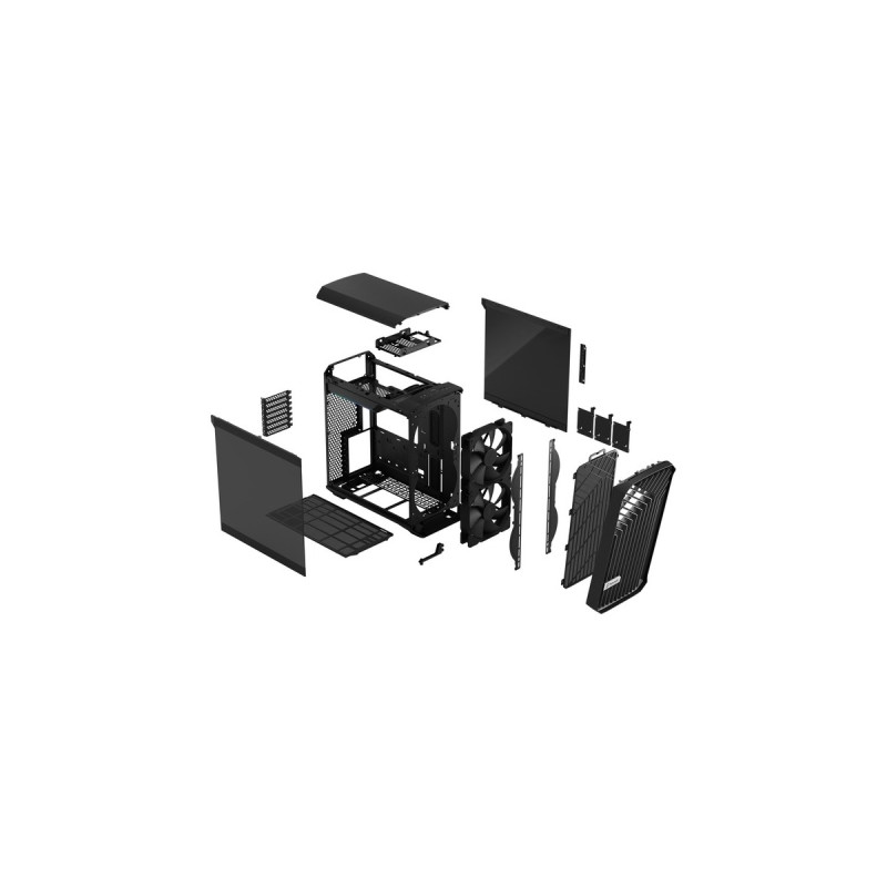 Fractal Design Torrent Compact Black TG Dark Tint, Tower-Gehäuse(schwarz, Tempered Glass)