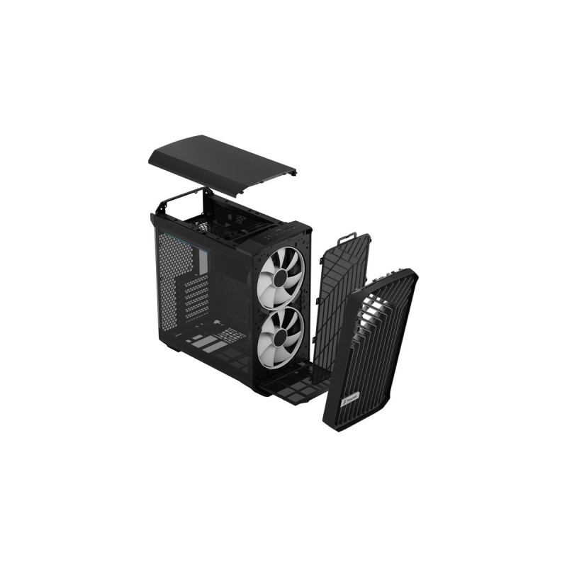 Fractal Design Torrent Compact RGB Black TG Light Tint, Tower-Gehäuse(schwarz, Tempered Glass)