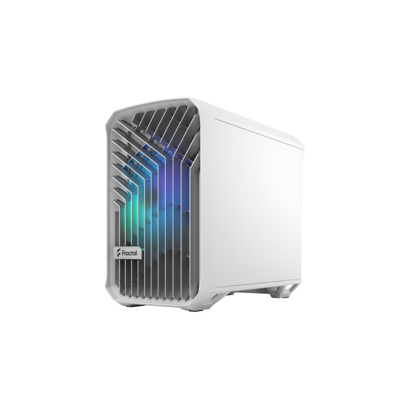 Fractal Design Torrent Nano RGB White TG Light Tint, Tower-Gehäuse(weiß, Tempered Glass)