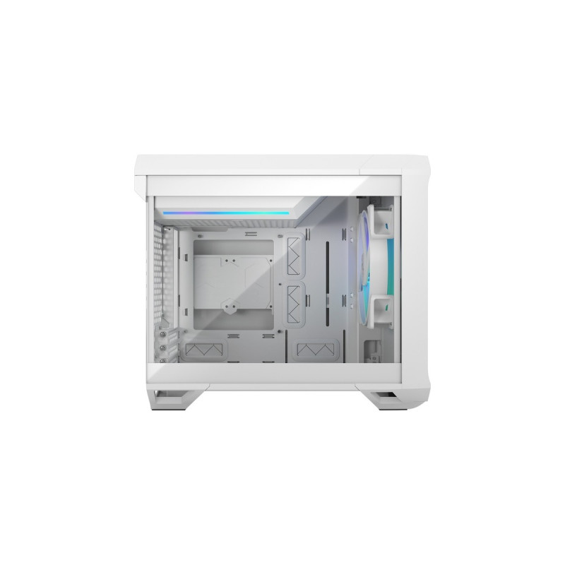 Fractal Design Torrent Nano RGB White TG Light Tint, Tower-Gehäuse(weiß, Tempered Glass)