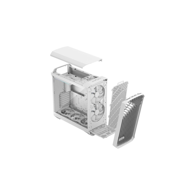 Fractal Design Torrent White RGB TG Clear Tint, Tower-Gehäuse(weiß, Tempered Glass)