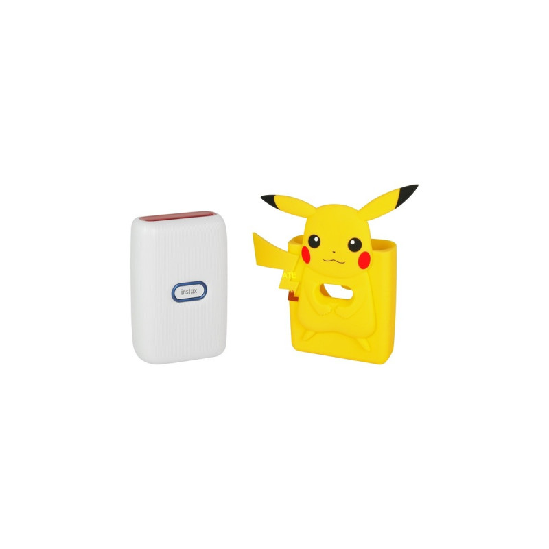 Fujifilm Instax mini Link, Fotodrucker(weiß, Bundle inkl. Pikachu-Hülle)