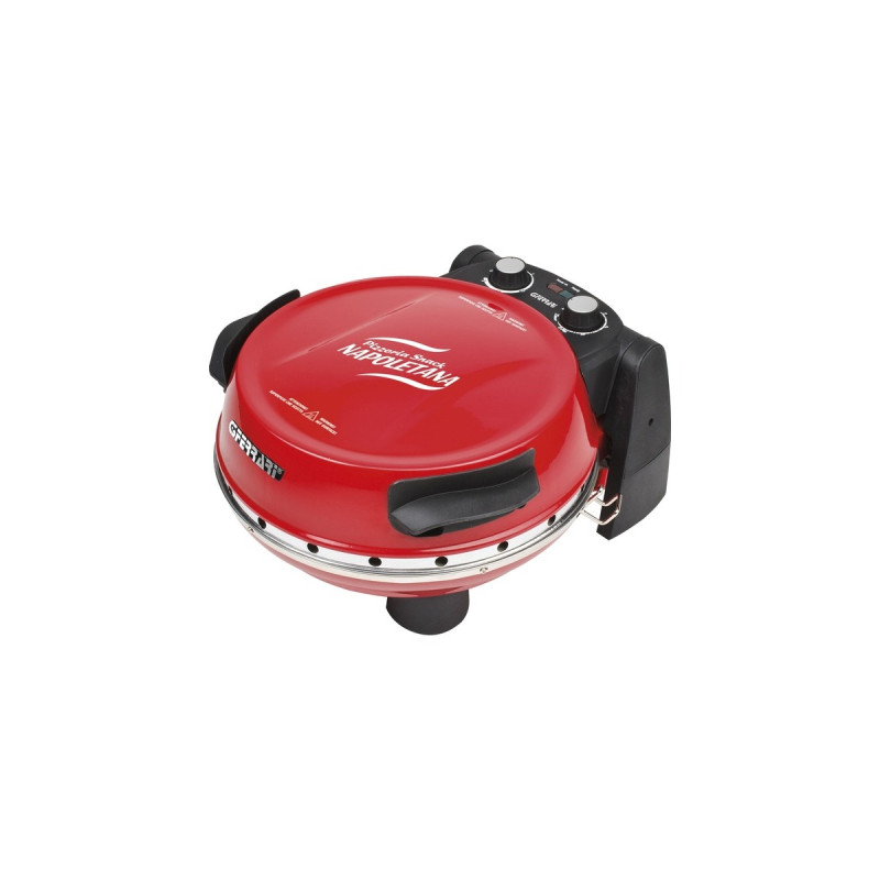 G3 Ferrari Pizzaofen Napoletana(rot, 1.200 Watt, für Pizza Ø 31cm, 2 Steine)