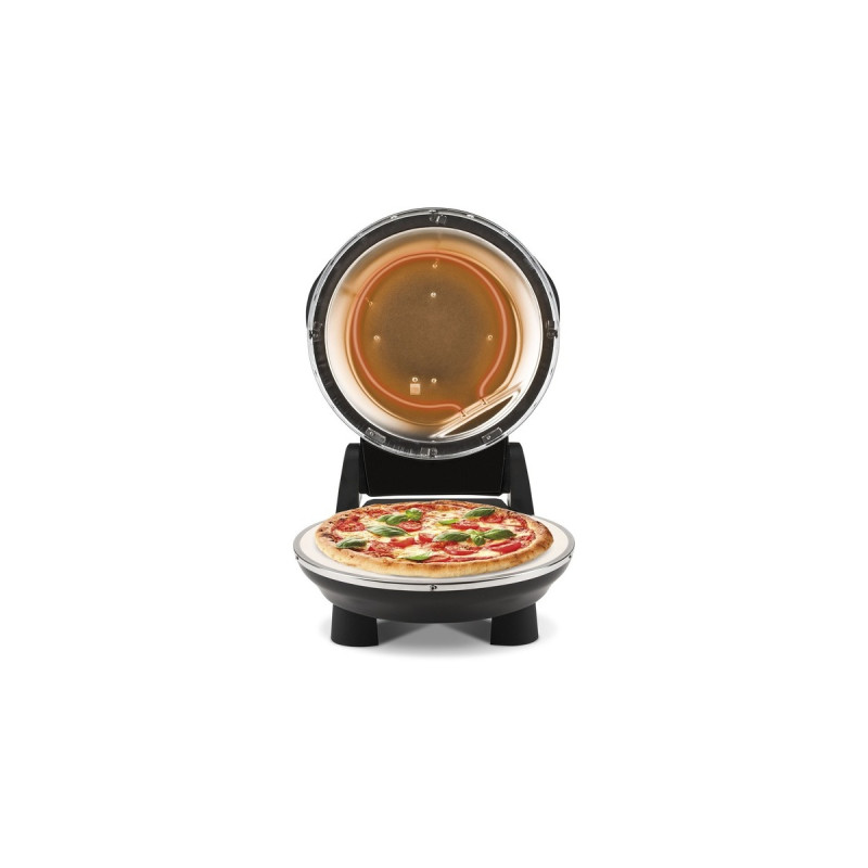 G3 Ferrari Pizzaofen Napoletana(schwarz, 1.200 Watt, für Pizza Ø 31cm, 2 Steine)