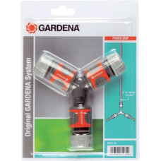 GARDENA Abzweig-Satz für 13mm (1/2")- und 15mm (5/8”)-Schläuche, Schlauchstück(grau/orange, 4-teilig)