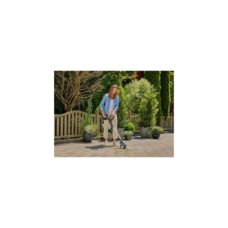 GARDENA Akku-Fugenbürste EasyWeed 1800/18V P4A solo, Unkrautentferner(grau/türkis, ohne Akku und Ladegerät, POWER FOR ALL ALLIANCE)