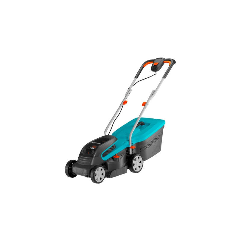 GARDENA Akku-Rasenmäher PowerMax 32/36V P4A solo, 36Volt (2x18V)(schwarz/türkis, ohne Akku und Ladegerät, POWER FOR ALL ALLIANCE)