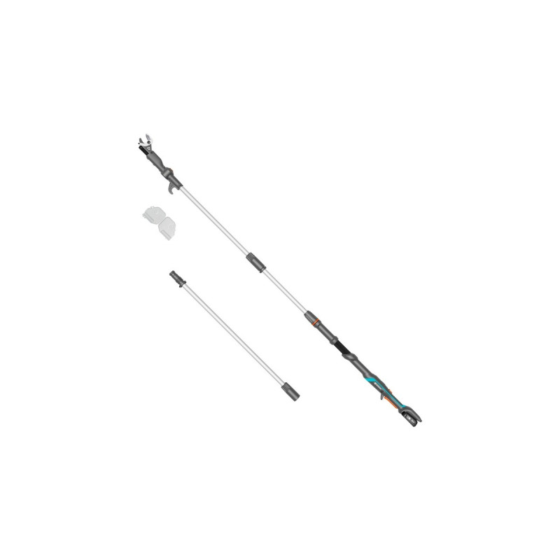 GARDENA Akku-Teleskop-Baumschere HighCut 360/18V P4A Ready-To-Use Set, 18Volt(dunkelgrau/türkis, Li-Ionen-Akku 2,0Ah, POWER FOR ALL ALLIANCE)