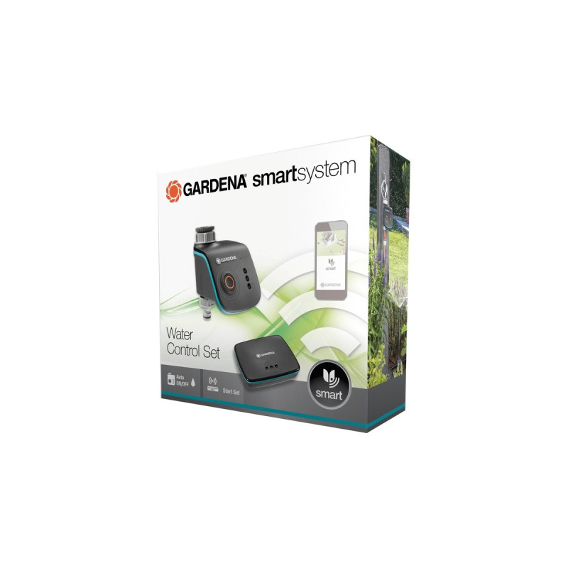 GARDENA Bewässerungssteuerung smart Water Control Set(grau/türkis, 2-teilig, mit smart Gateway)